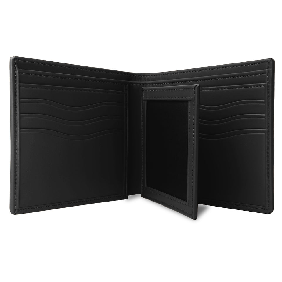 Personalized Custom Leather Wallet – Name & Logo (Black)