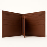Personalized Custom Leather Wallet – Name & Logo (Brown)