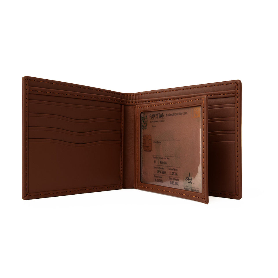 Personalized Custom Leather Wallet – Name & Logo (Brown)
