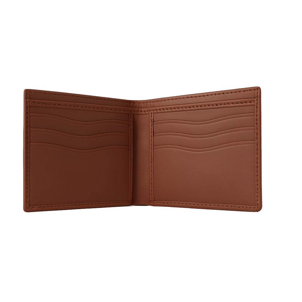Personalized Custom Leather Wallet – Name & Logo (Brown)