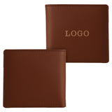 Personalized Custom Leather Wallet – Name & Logo (Brown)