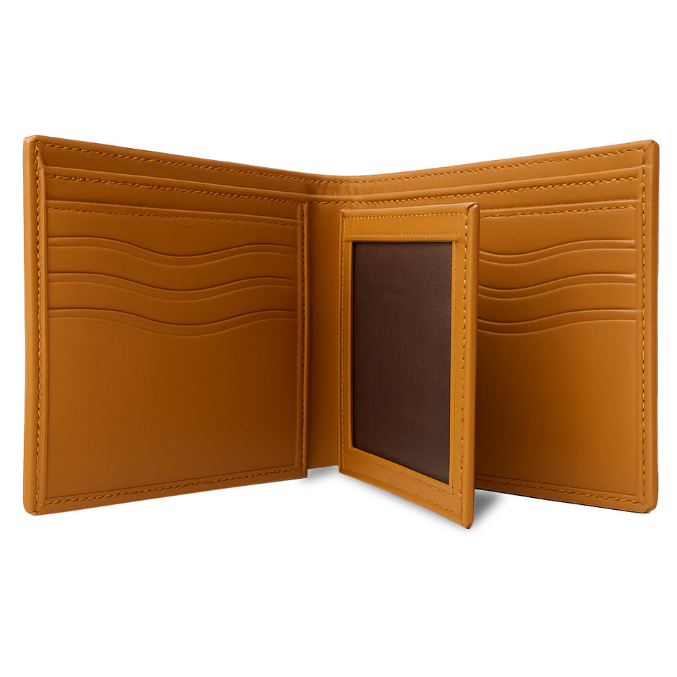 Personalized Custom Leather Wallet – Name & Logo (Gold)